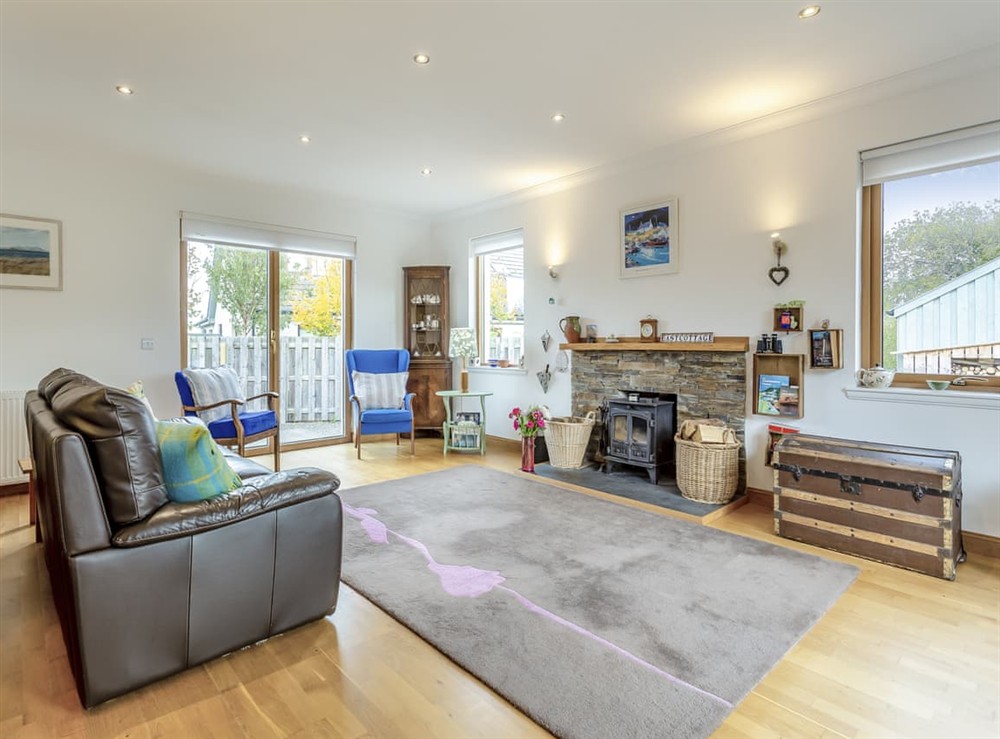 Living room at East Cottage in Cawdor, Morayshire