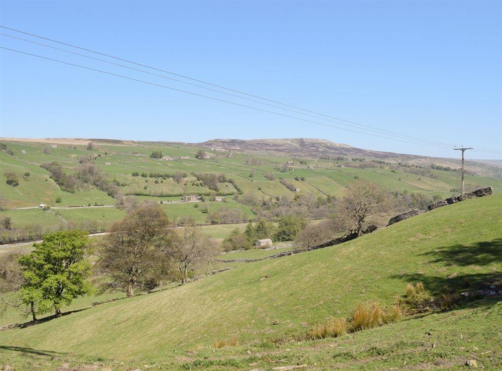 Peaceful countryside surrounding the property at East Cottage in Low Row near Reeth, North Yorkshire