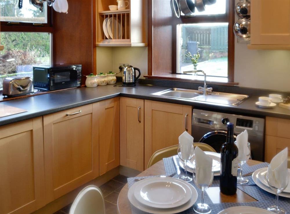 Well-equipped fitted kitchen at East Lodge in Islesteps, near Dumfries, Dumfriesshire
