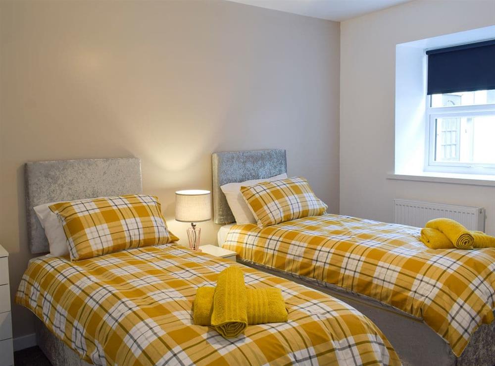 Twin bedroom at East Lodge in Newton Stewart, Wigtownshire