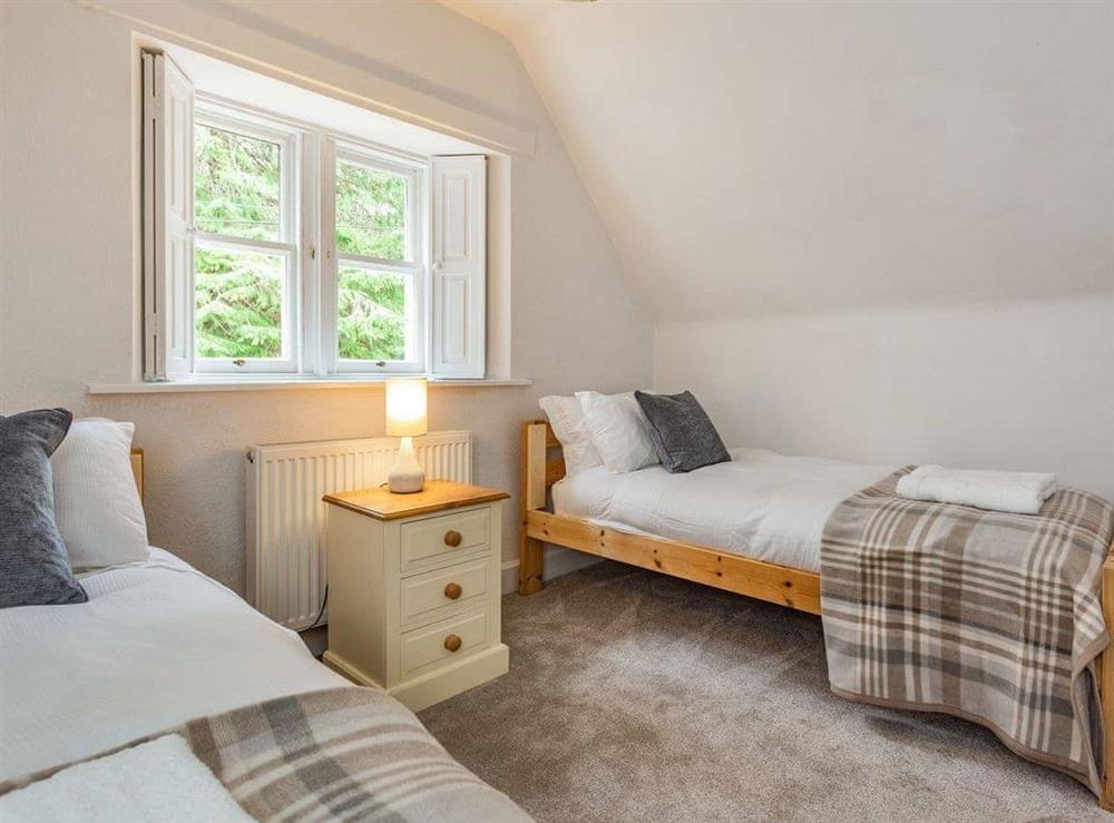 Twin bedroom at East Lodge in Scatwell, Ross-Shire