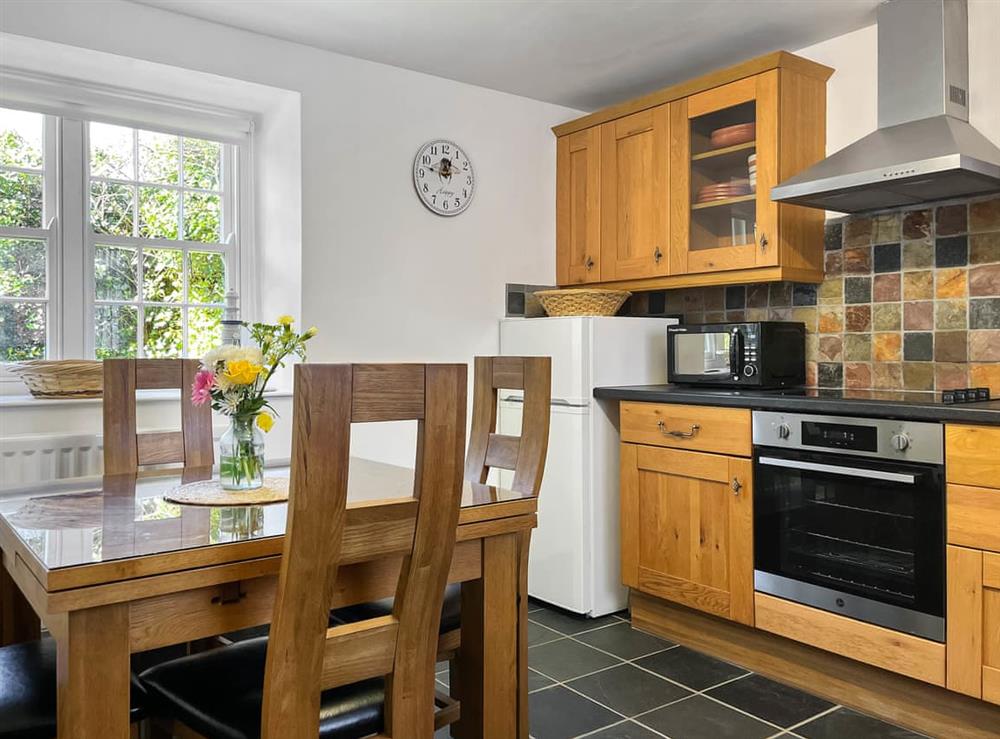 Kitchen/diner at East Titchberry Cottage in Hartland, Devon