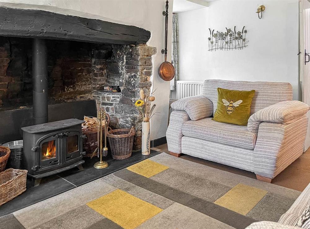 Living area at East Titchberry Cottage in Hartland, Devon