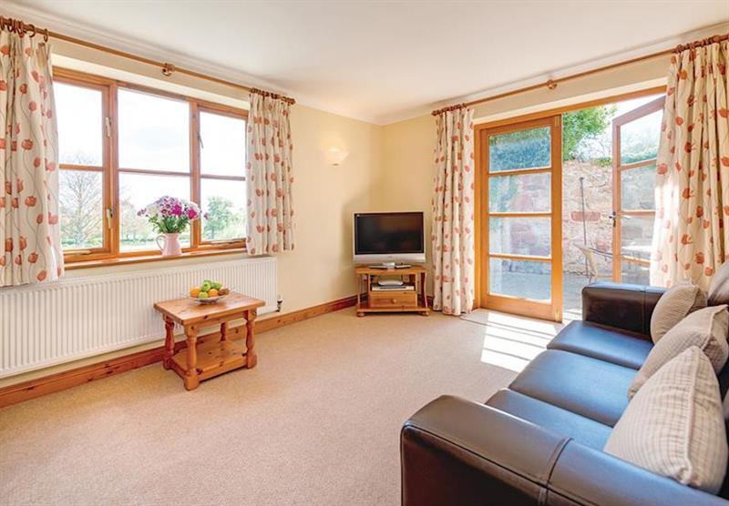 The living room in a Honeysuckle at Eastdon Estate in Dawlish, Devon
