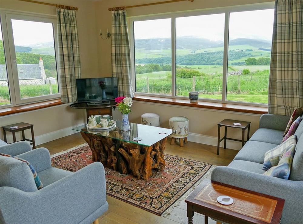Living room at Easter Lettoch in Advie, near Grantown-on-Spey, Moray, Morayshire