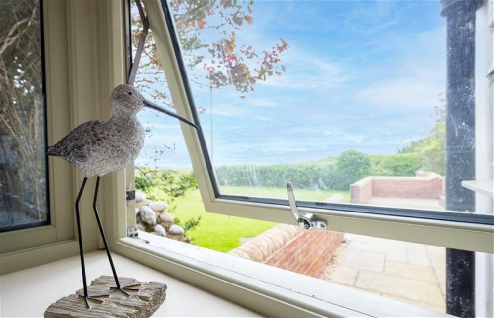 First floor: Lovely open countryside views at Eastgate Cottage and Hideaway, Salthouse near Holt