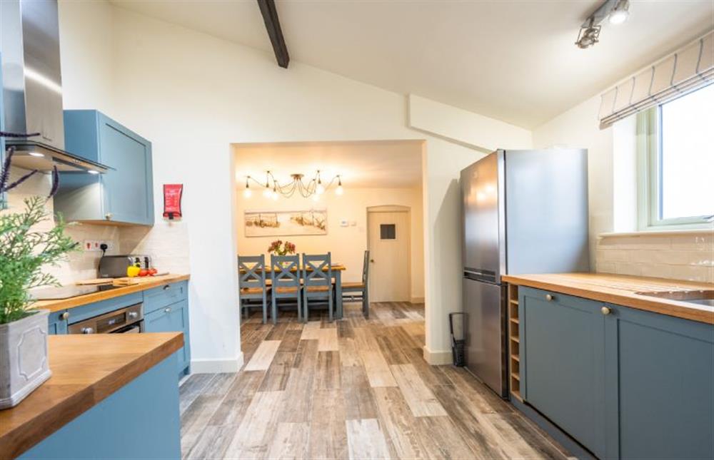 Ground floor: The modern kitchen is spacious and well-equipped at Eastgate Cottage and Hideaway, Salthouse near Holt
