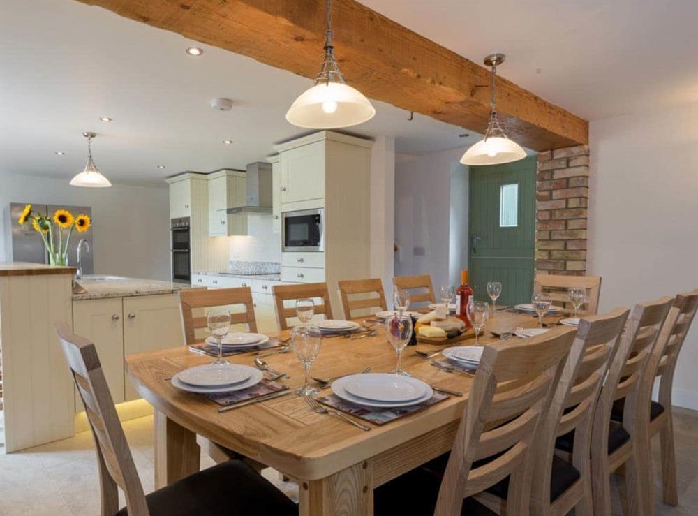 Dining Area at Eastlands Barn in East Barkwith, near Market Rasen, Lincolnshire