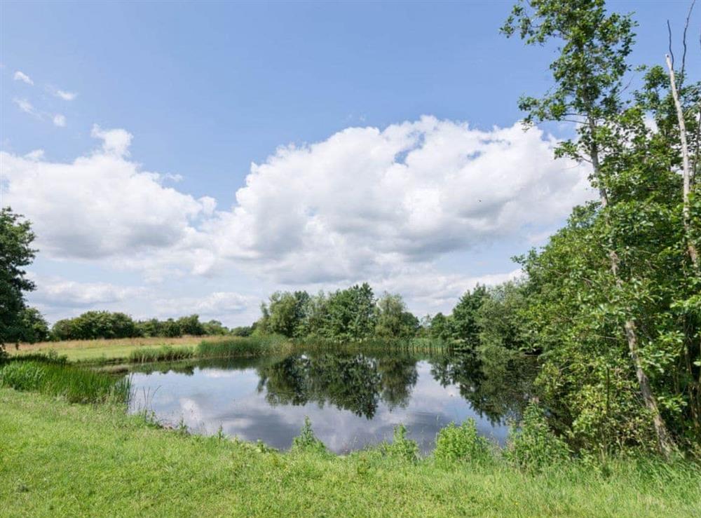 Fishing Lake at Eastlands Barn in East Barkwith, near Market Rasen, Lincolnshire