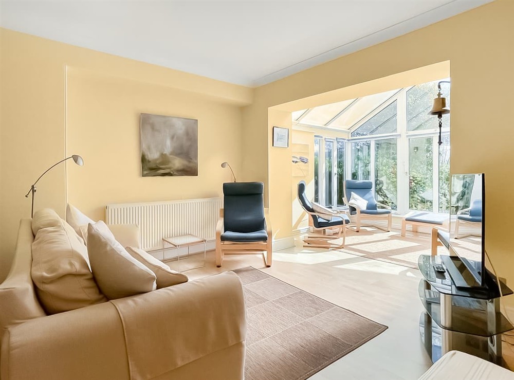 Open plan living space at Eastone Grey in Salcombe, Devon