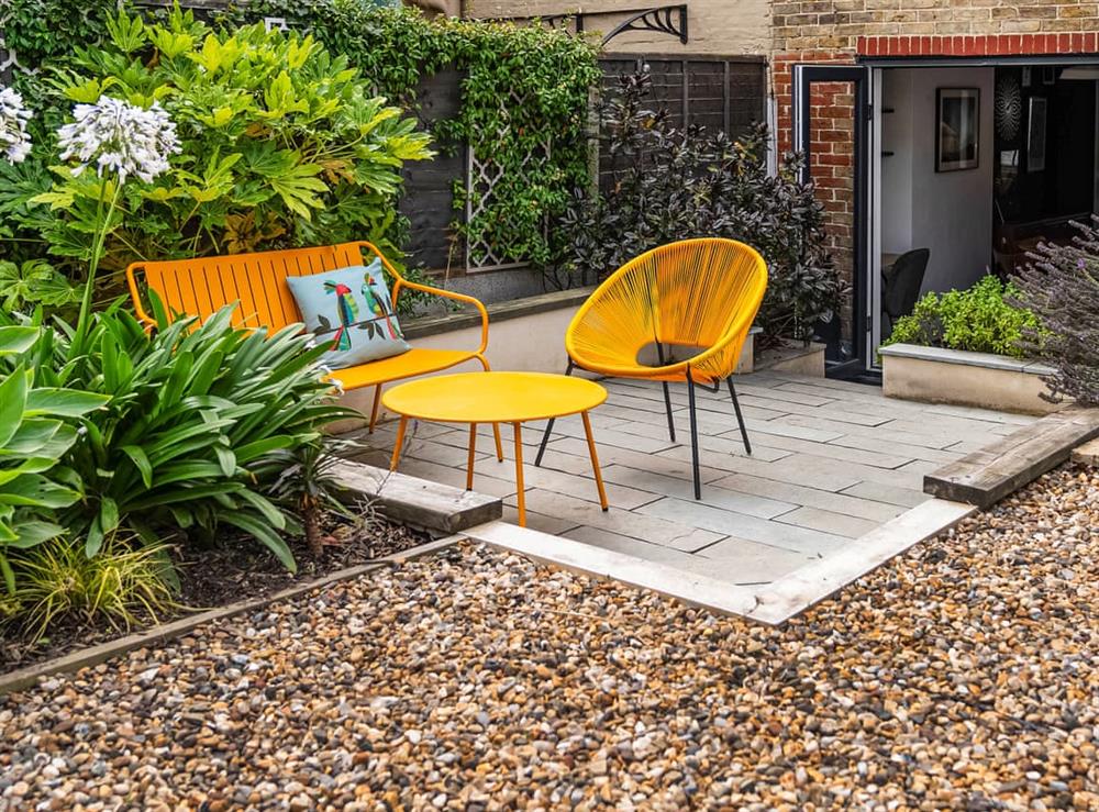 Outdoor area at Eaton Beach House in Margate, Kent