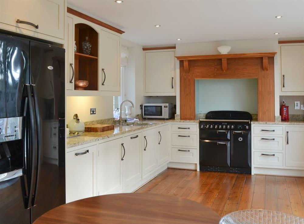 Well equipped kitchen area at Ebbe Retreat in Beadnell, Northumberland