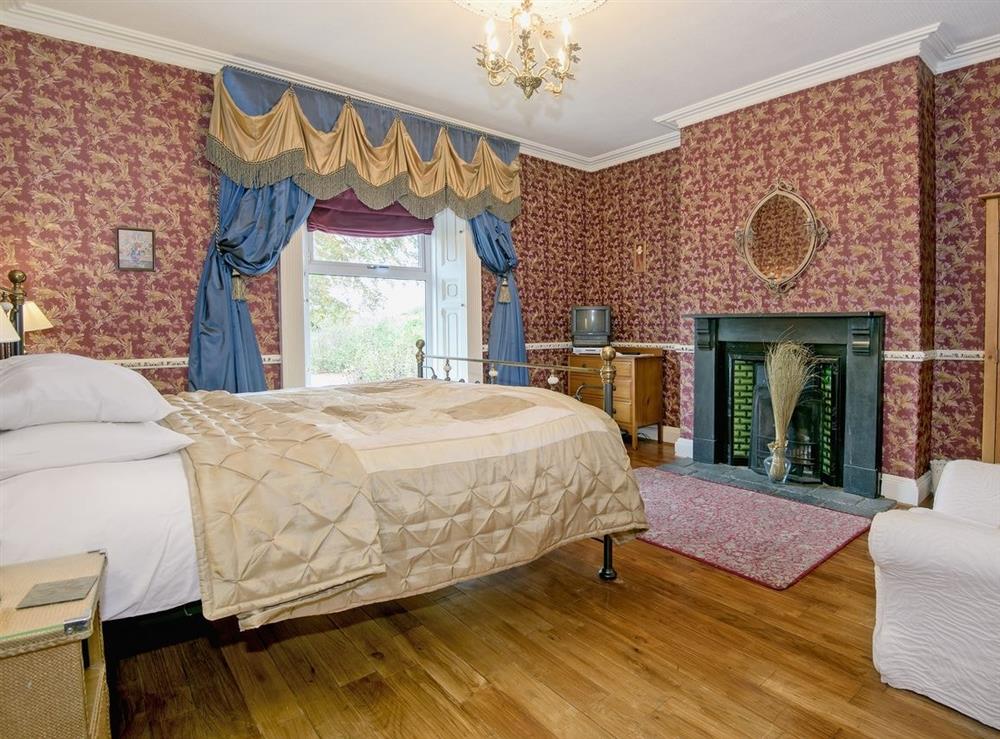 Double bedroom at Edderside Hall in Edderside, Nr Allonby, Cumbria., Great Britain