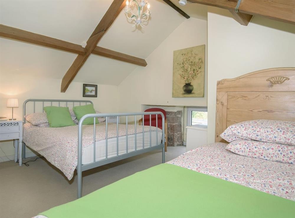 Twin bedroom at Edderside Hall in Edderside, Nr Allonby, Cumbria., Great Britain