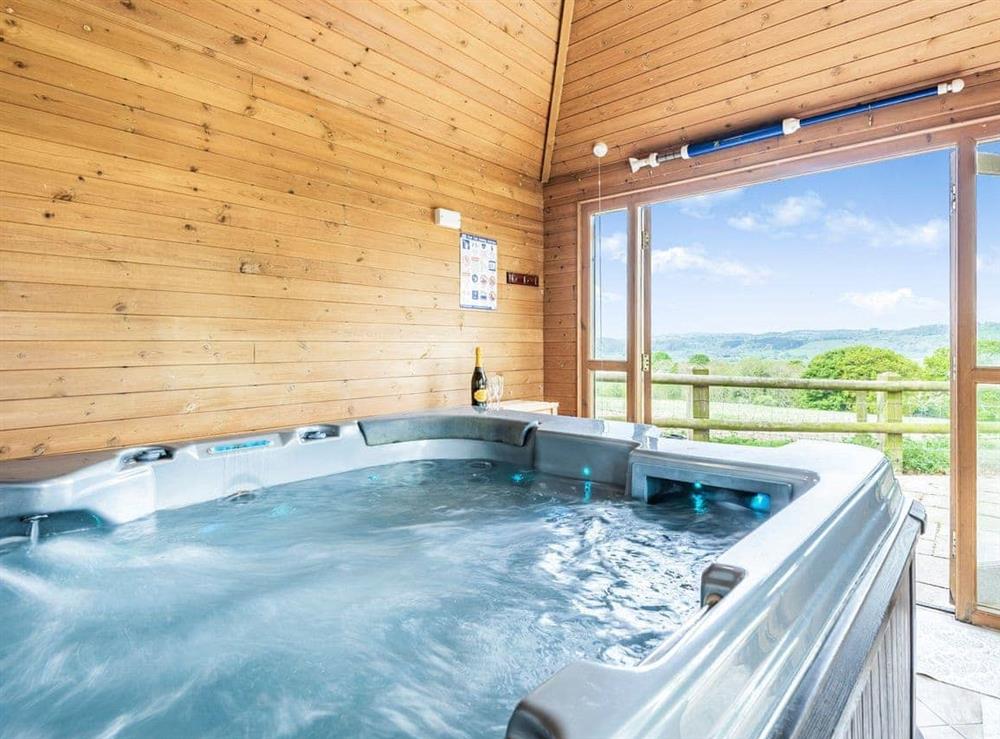 Hot tub at Edderton Hall Country House in Welshpool, Powys