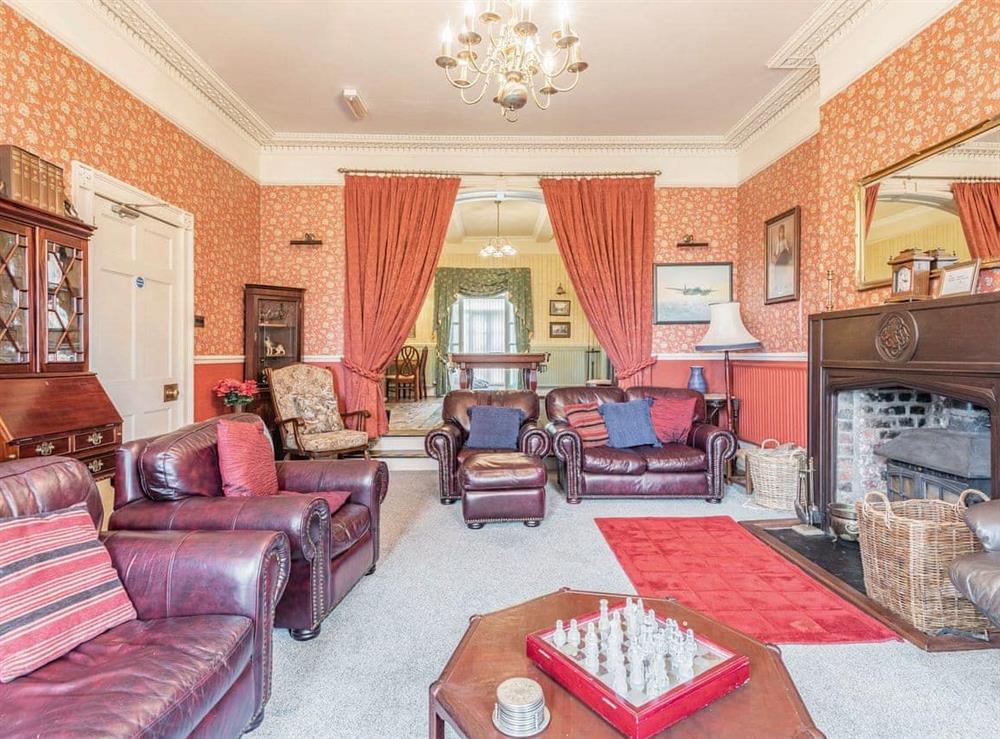 Living room at Edderton Hall Country House in Welshpool, Powys