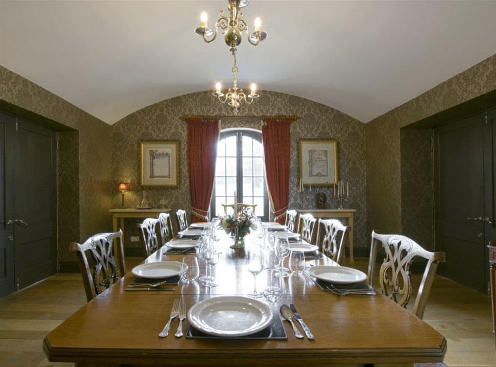 Dining room has double doors to both living room and kitchen at Eden in Broughton, near Skipton, North Yorkshire