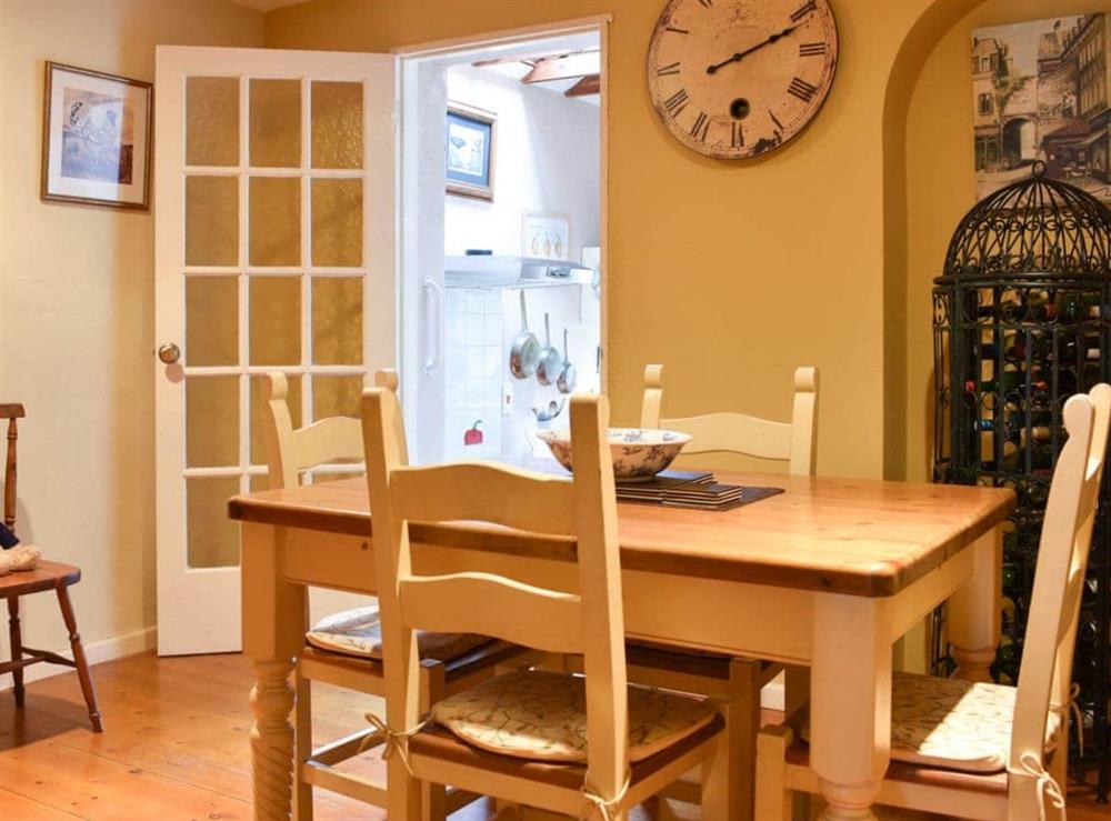 Delightful dining table at Eden Cottage in Cerne Abbas, near Dorchester, Dorset