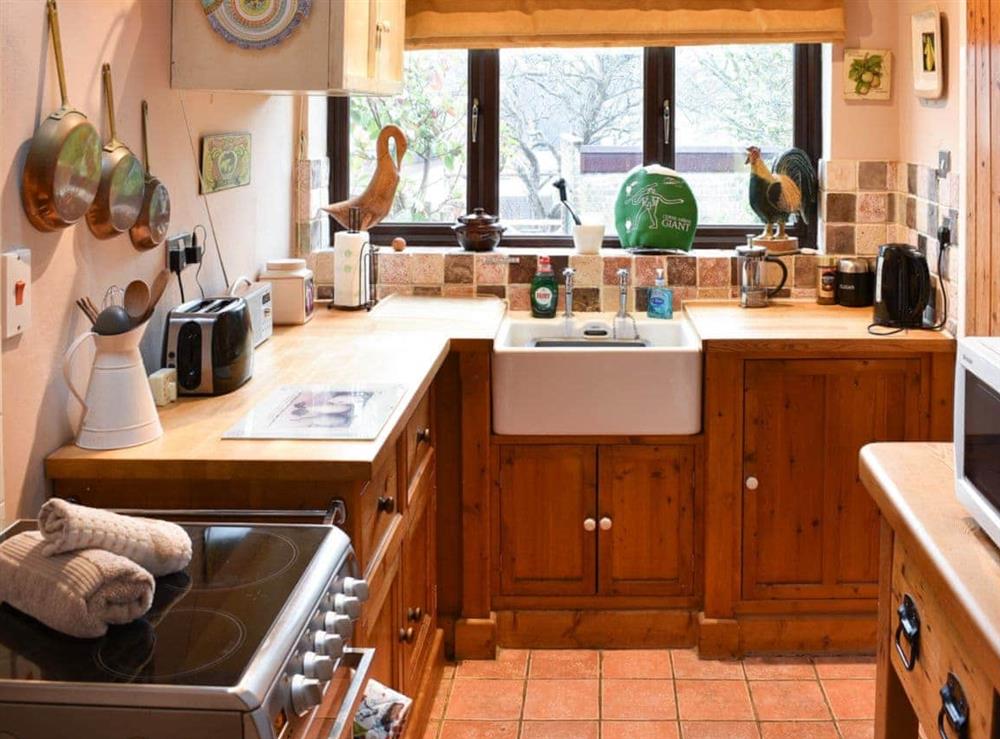 Lovely well-equipped kitchen at Eden Cottage in Cerne Abbas, near Dorchester, Dorset