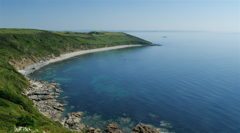 A view of the nearby Vault beach, Cornwall at Edgcumbe in St Austell, Cornwall