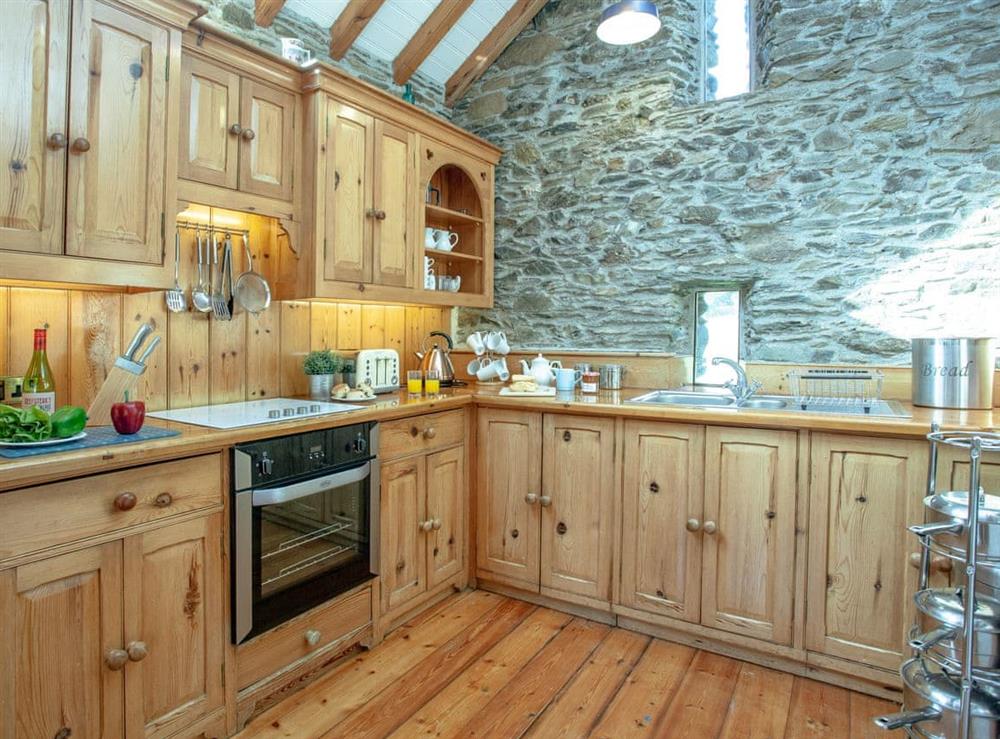 Kitchen at Edgecombe Barn in Bow Creek, Nr Totnes, South Devon., Great Britain