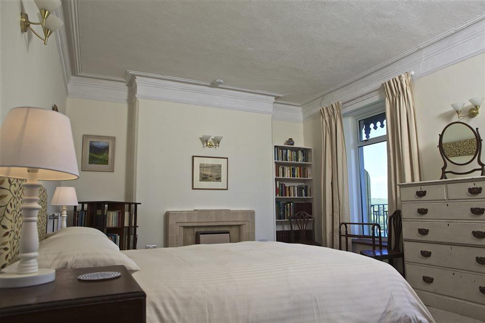 Master bedroom with views of the Salcombe estuary at Edinburgh House in , Salcombe