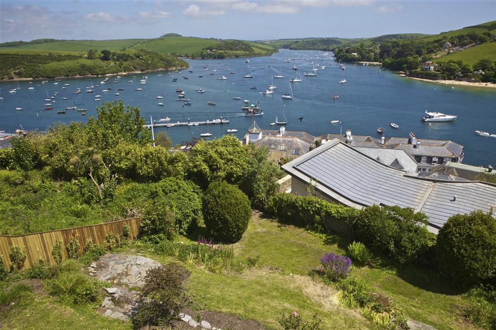 The wonderful view from the balcony all the way over to the beaches of East Portlemouth at Edinburgh House in , Salcombe