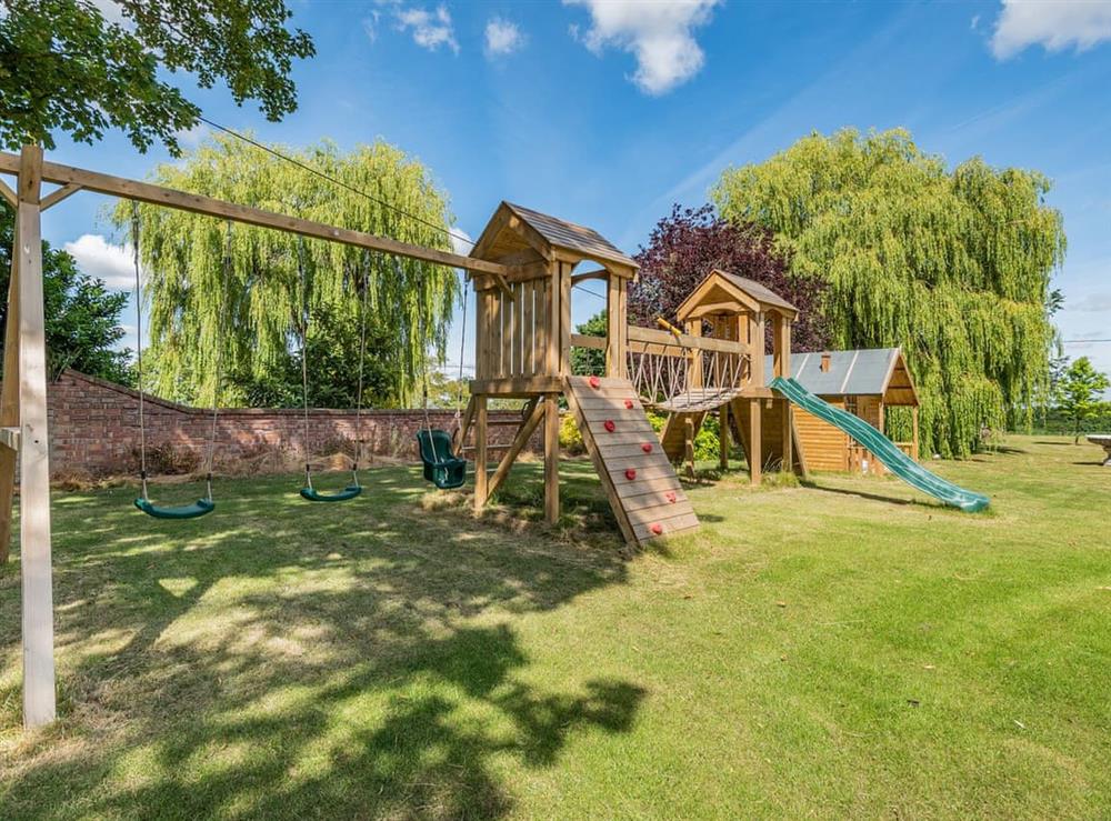 Children’s play area at Edlington Hall Cottage in Edlington, Lincolnshire