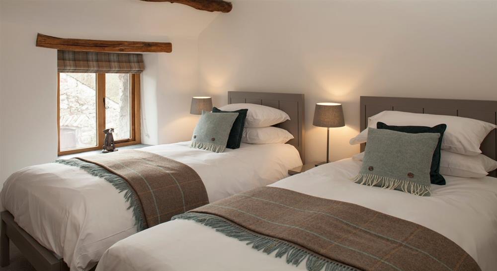 The twin bedroom at Eelbeck Cottage in Eskdale, Cumbria