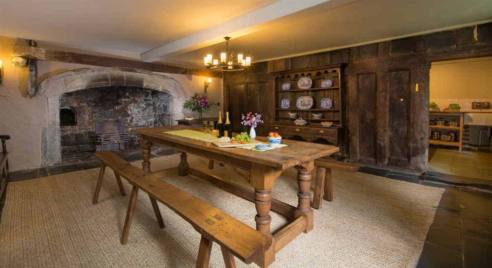 The medieval dining room (photo 2) at Egryn in Nr Barmouth, Gwynedd