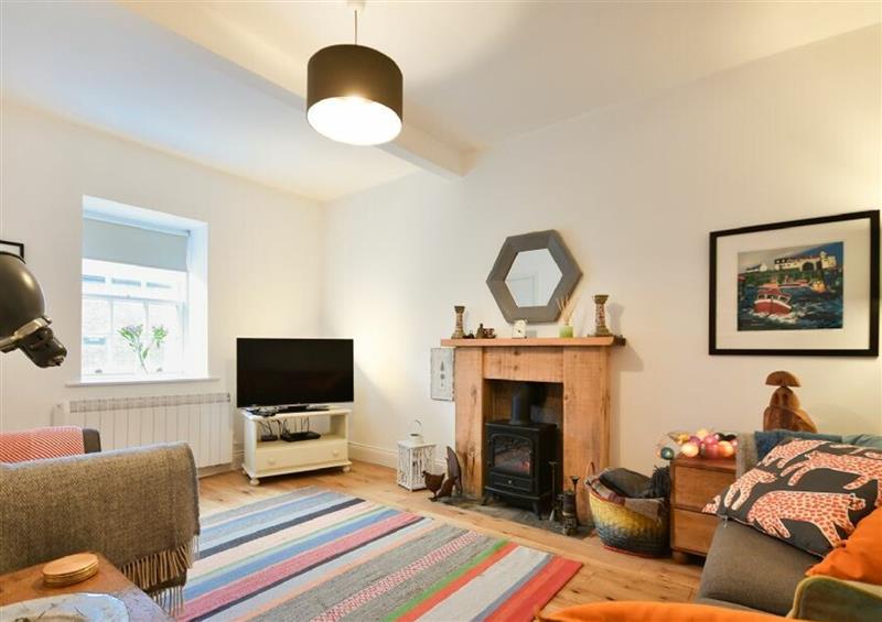 The living area at Eider Cottage, Seahouses