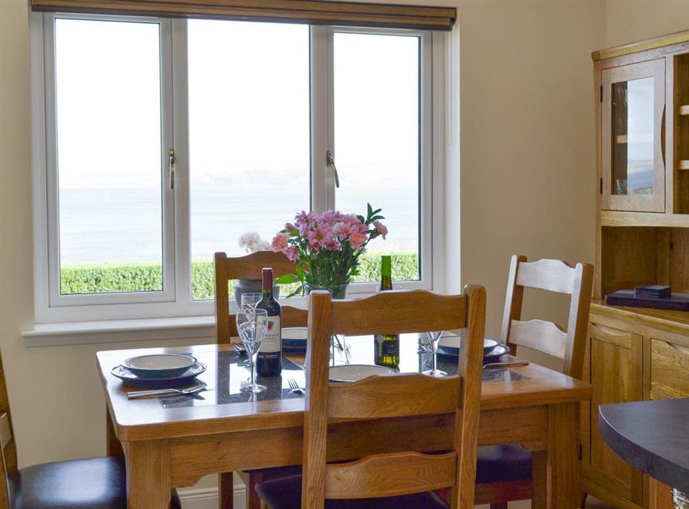 Convenient dining area within the kitchen at Eilean View (Island View) in Inverasdale by Poolewe, Ross-Shire