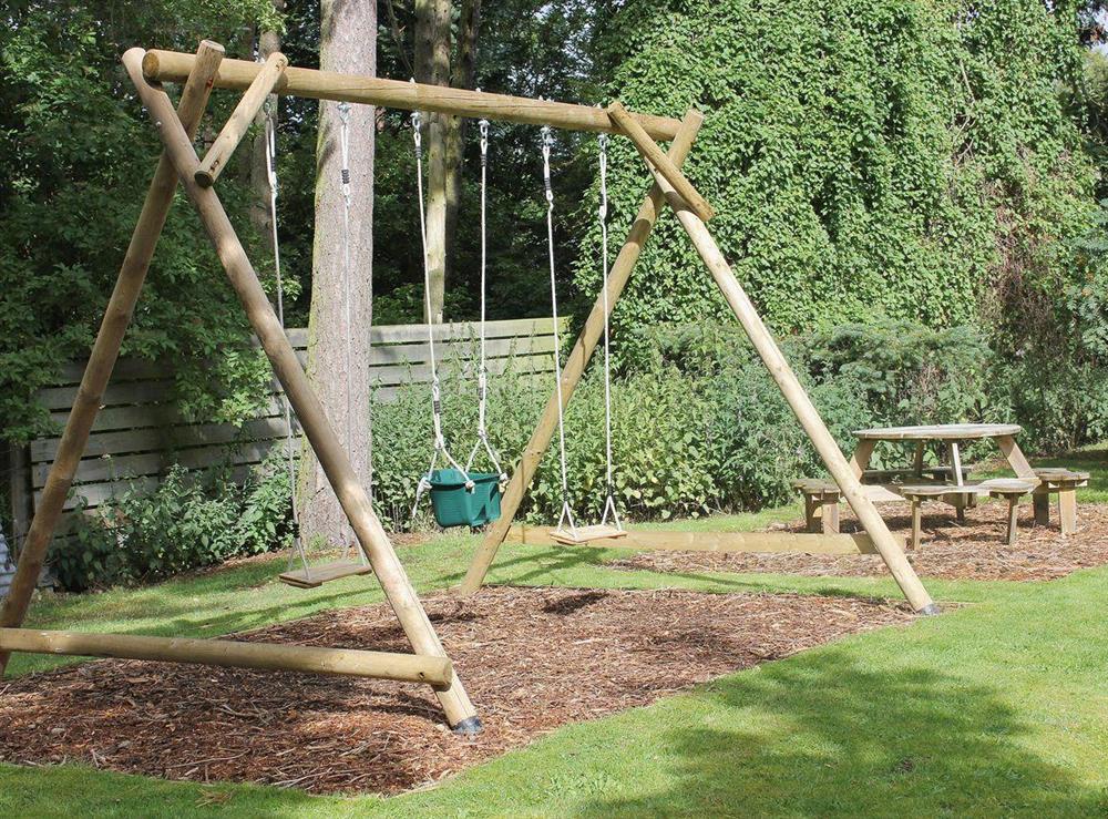 Children’s play area at Einich in Newtonmore, near Aviemore, Inverness-Shire
