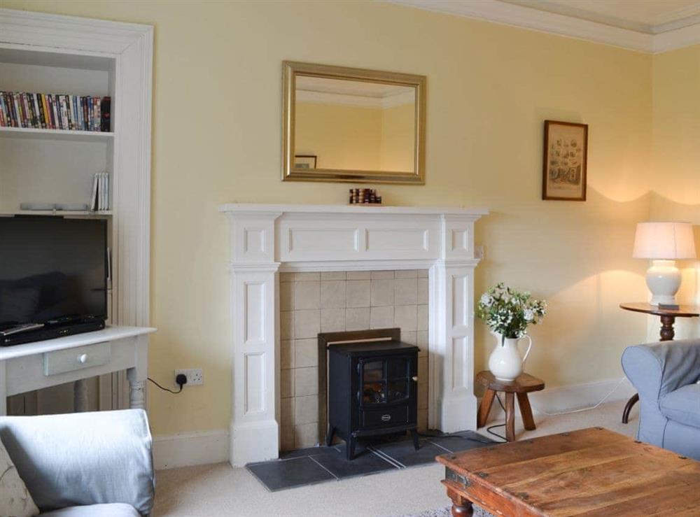 Lovely relaxing living room with electric wood burner at Einich in Newtonmore, near Aviemore, Inverness-Shire