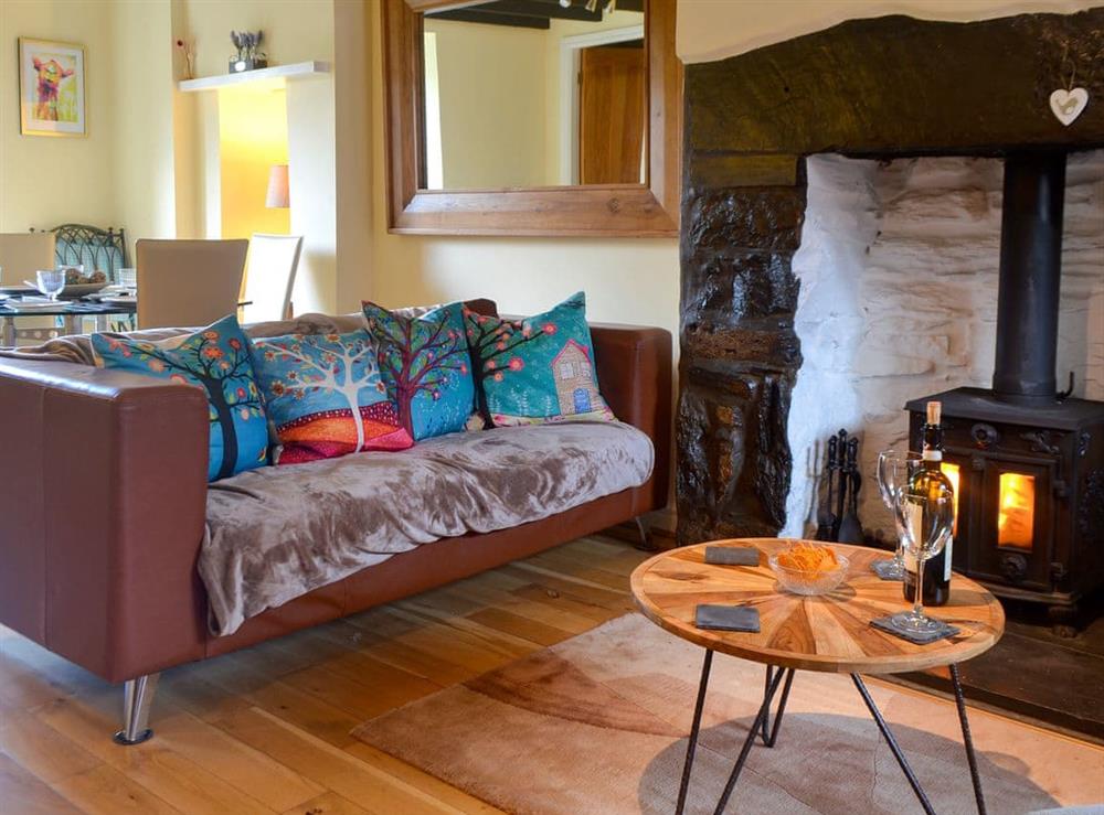 Cosy living area with a lovely wood burner (photo 2) at Eirianfa in Penmachno, near Betws-y-Coed, Conwy, Gwynedd