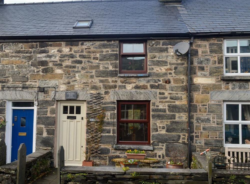 Traditional Welsh stone terraced cottage at Eirianfa in Penmachno, near Betws-y-Coed, Conwy, Gwynedd