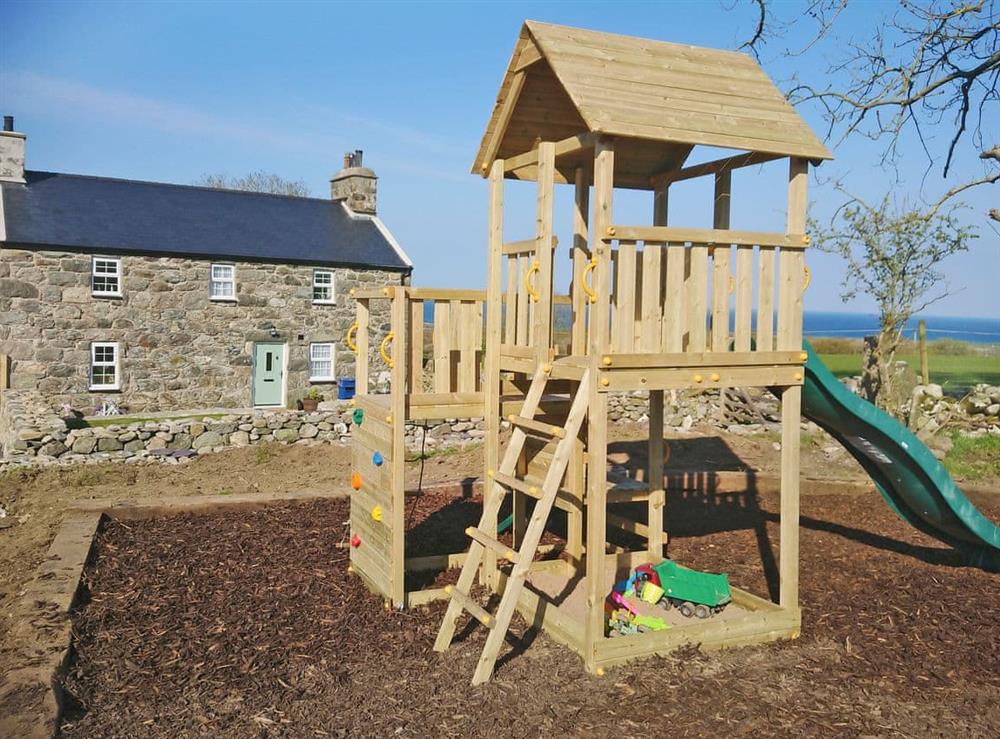 Fun children’s play area at Eithinog Ganol in Penygroes, near Caernarfon, Gwynedd