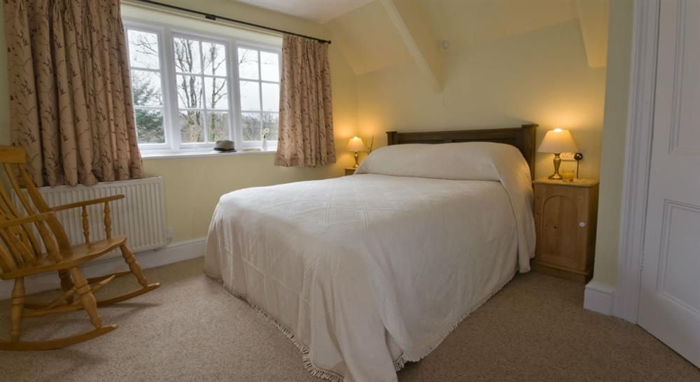 The double bedroom at Elbow Cottage in St Dominick, Cornwall