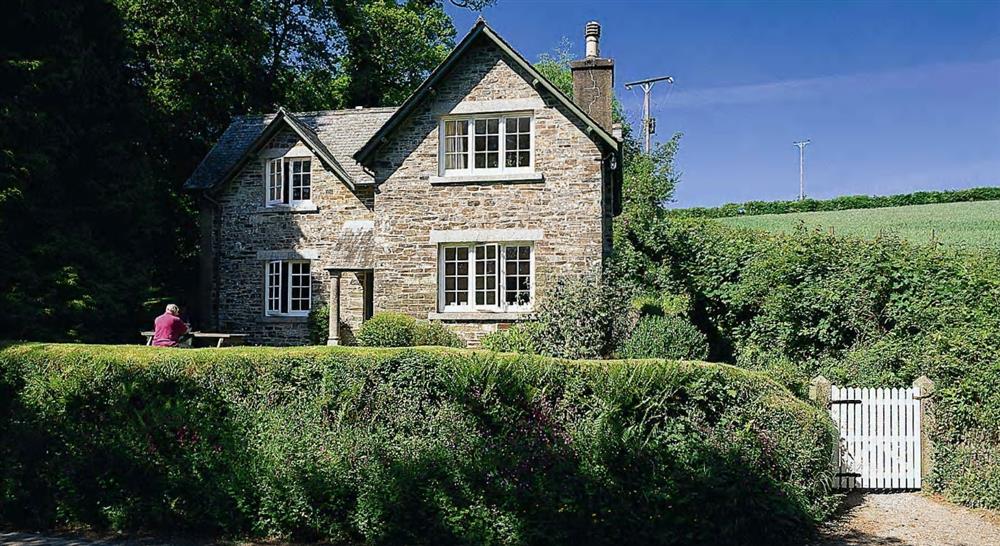 The exterior of Elbow Cottage, St Dominick, Cornwall at Elbow Cottage in St Dominick, Cornwall