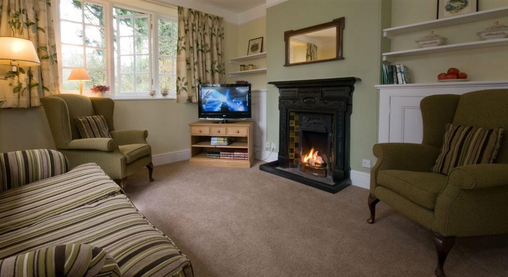 The sitting room at Elbow Cottage in St Dominick, Cornwall
