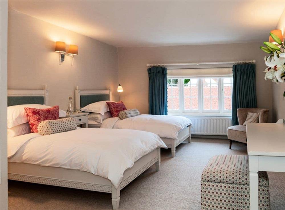 Spacious twin bedroom at Eldred House in Layer-de-la-Haye, near Colchester, Essex