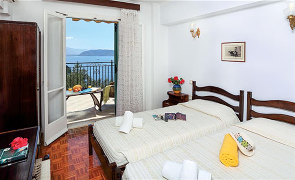 Twin bedroom at Eleni, Kalami Corfu, Greece
