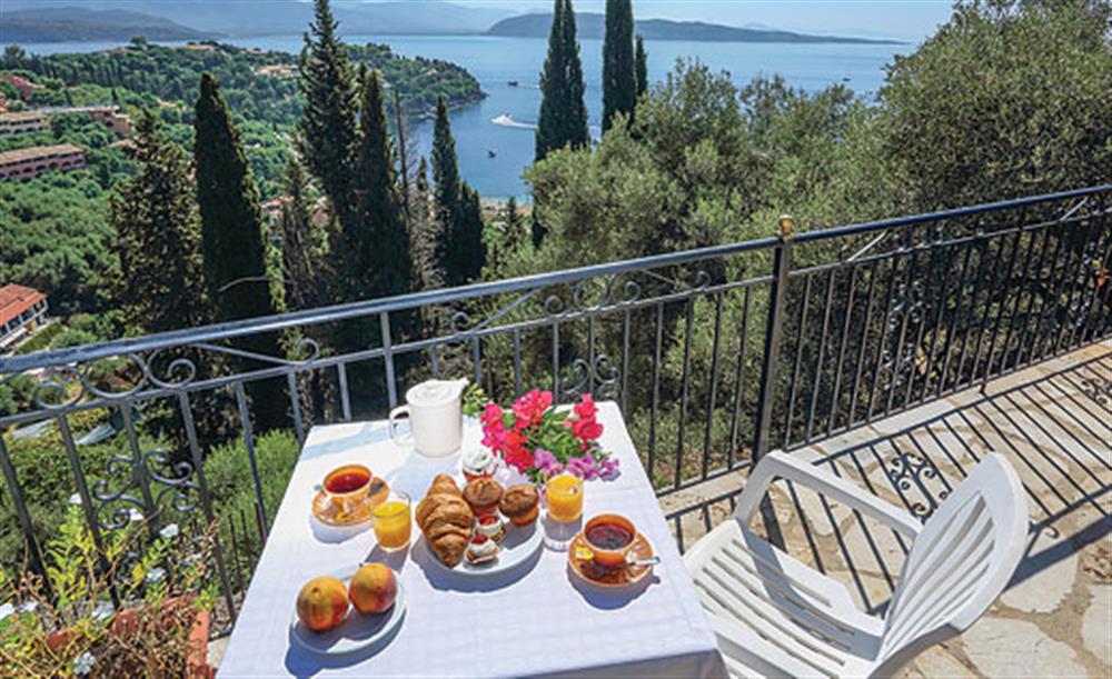 Views from the balcony at Eleni, Kalami Corfu, Greece