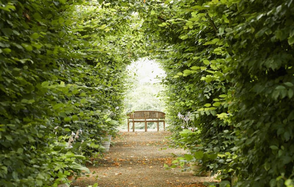 Elinor Fettiplace has access to the main formal gardens at Pauntley Court and guests are welcome to use the many different places to sit 