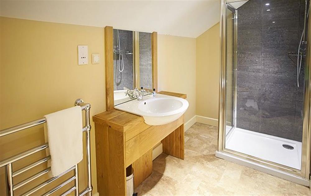 En suite shower room to the twin bedroom at Elk Cottage, Glassonby