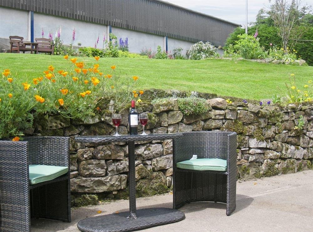 Sitting out area at Ellarbeck Cottage in Caldbeck, near Keswick, Cumbria