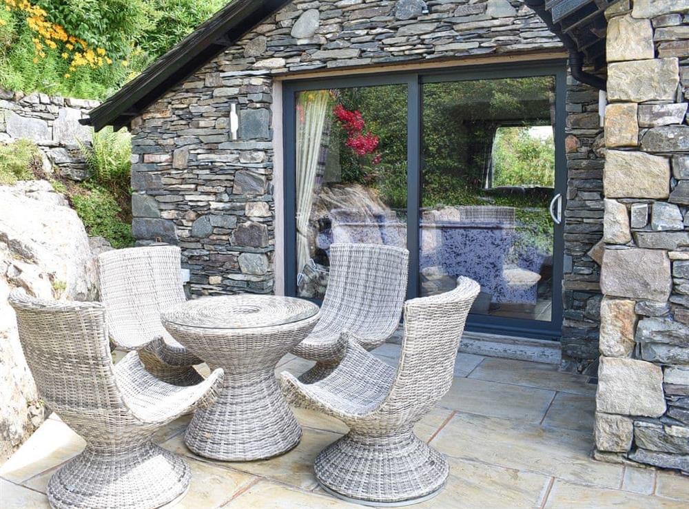 Sitting out area at Elleray Cottage in Windermere, Cumbria