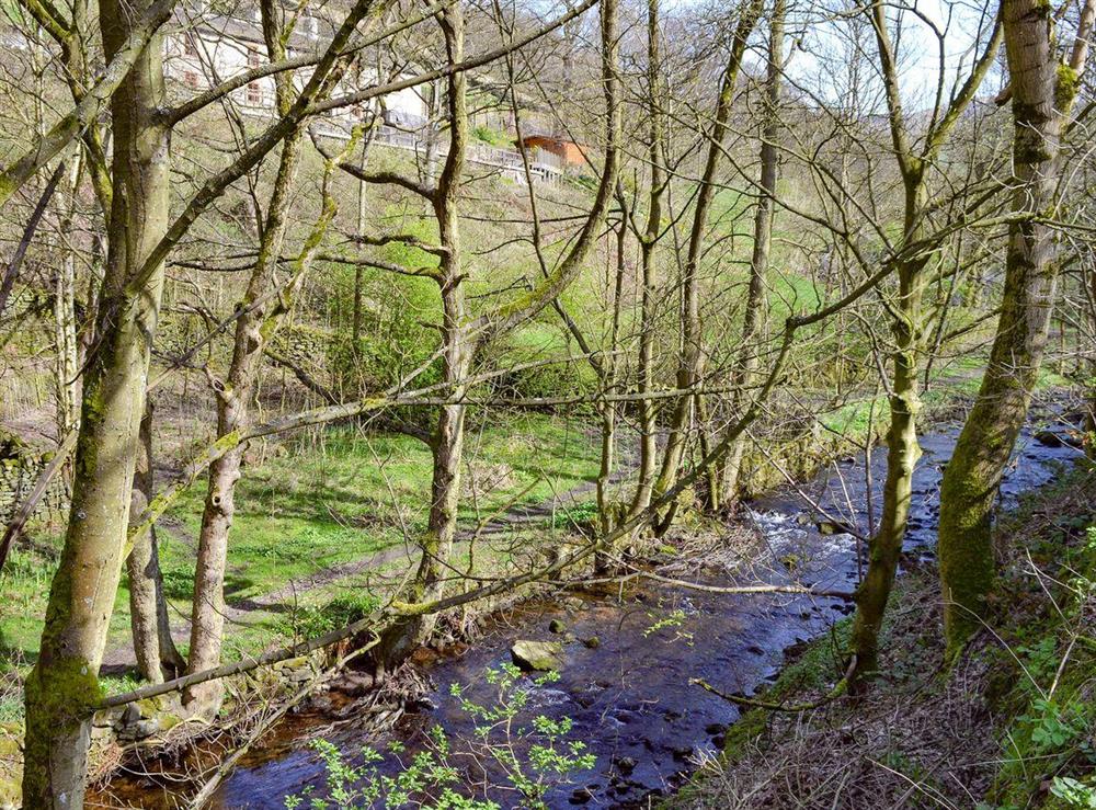 River Sett, 5 yards away from the property at Ellers Bank in Hayfield, near Glossop, Derbyshire
