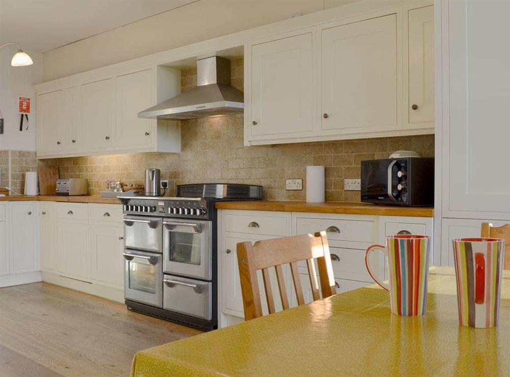 Large, well equipped kitchen at Ellerview House in Ambleside, Cumbria