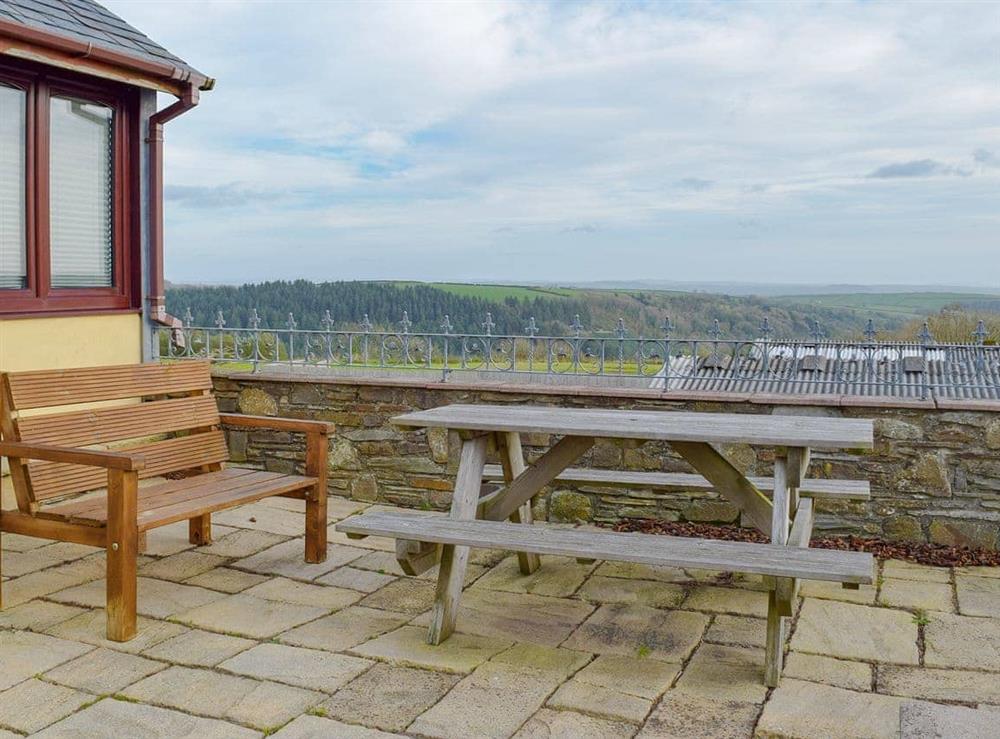 Sitting out area with views of the beautiful surrounding area at Elm Cottage in Cwmbach, near Whitland, Dyfed